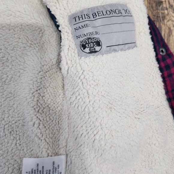 Girls Outdoor Kids Bass Pro shops Plaid snap button up coat 2T - Picture 4 of 6